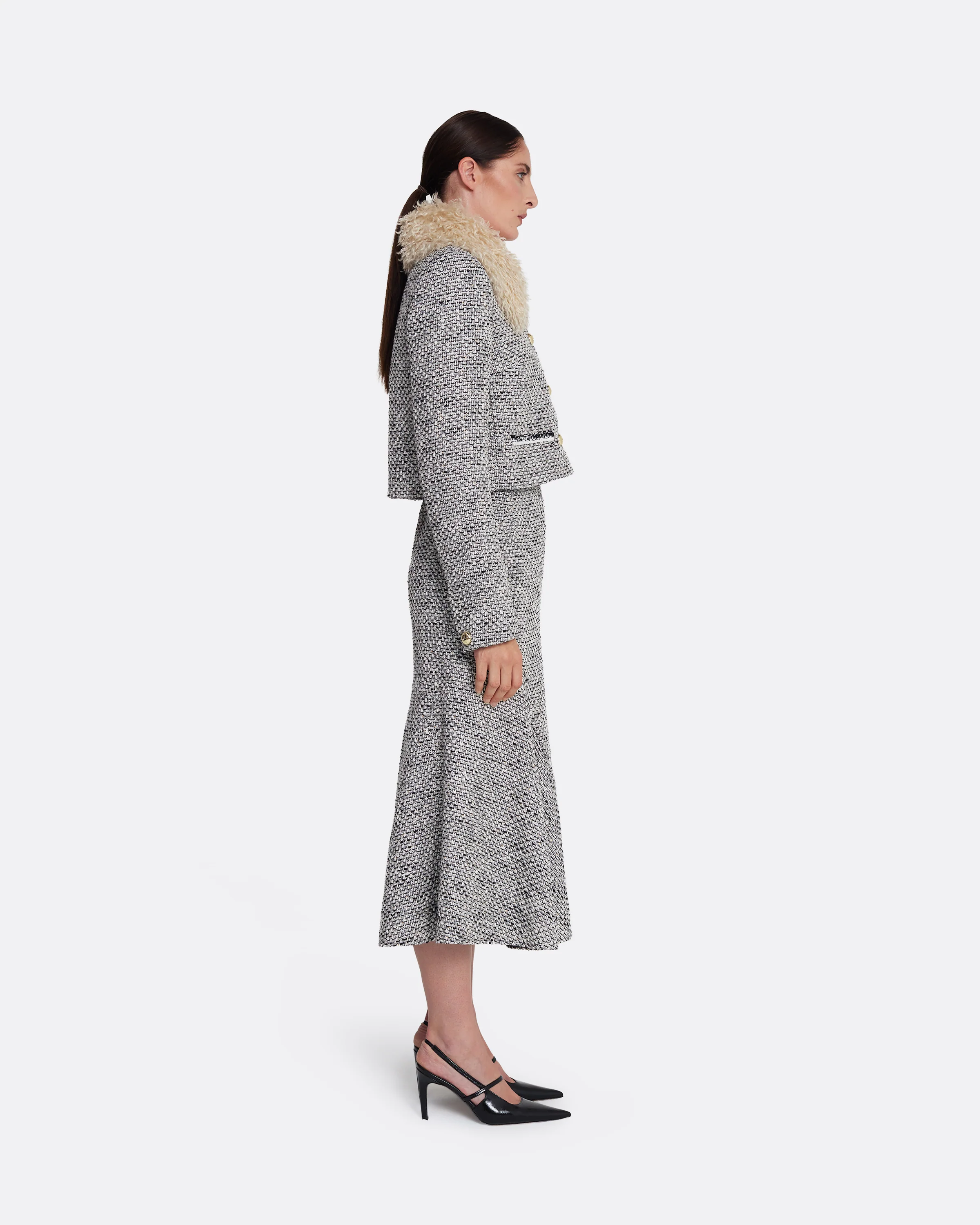 Annalisa Jacket in Stone on Greyscale - Image 7