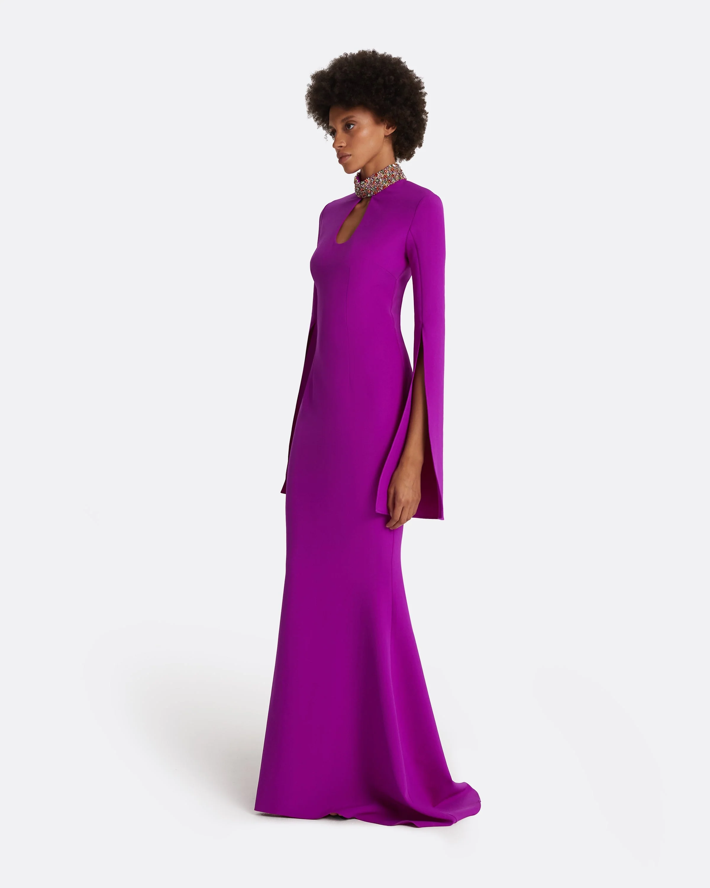 Anouk Magenta Long Dress - Image 4
