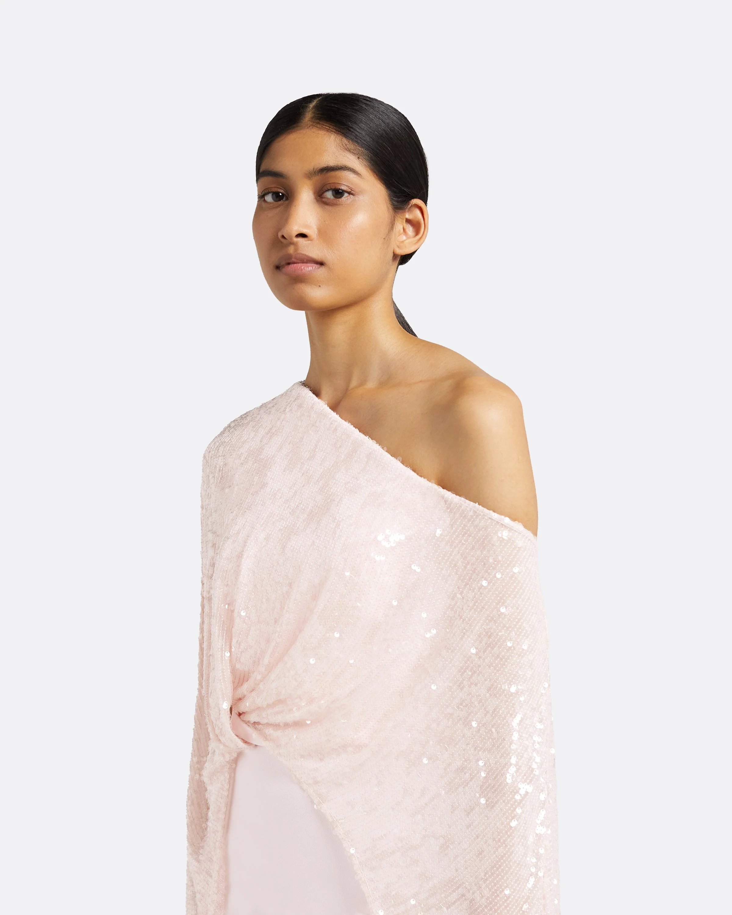 Cadenza Barely Pink Long Dress - Image 3