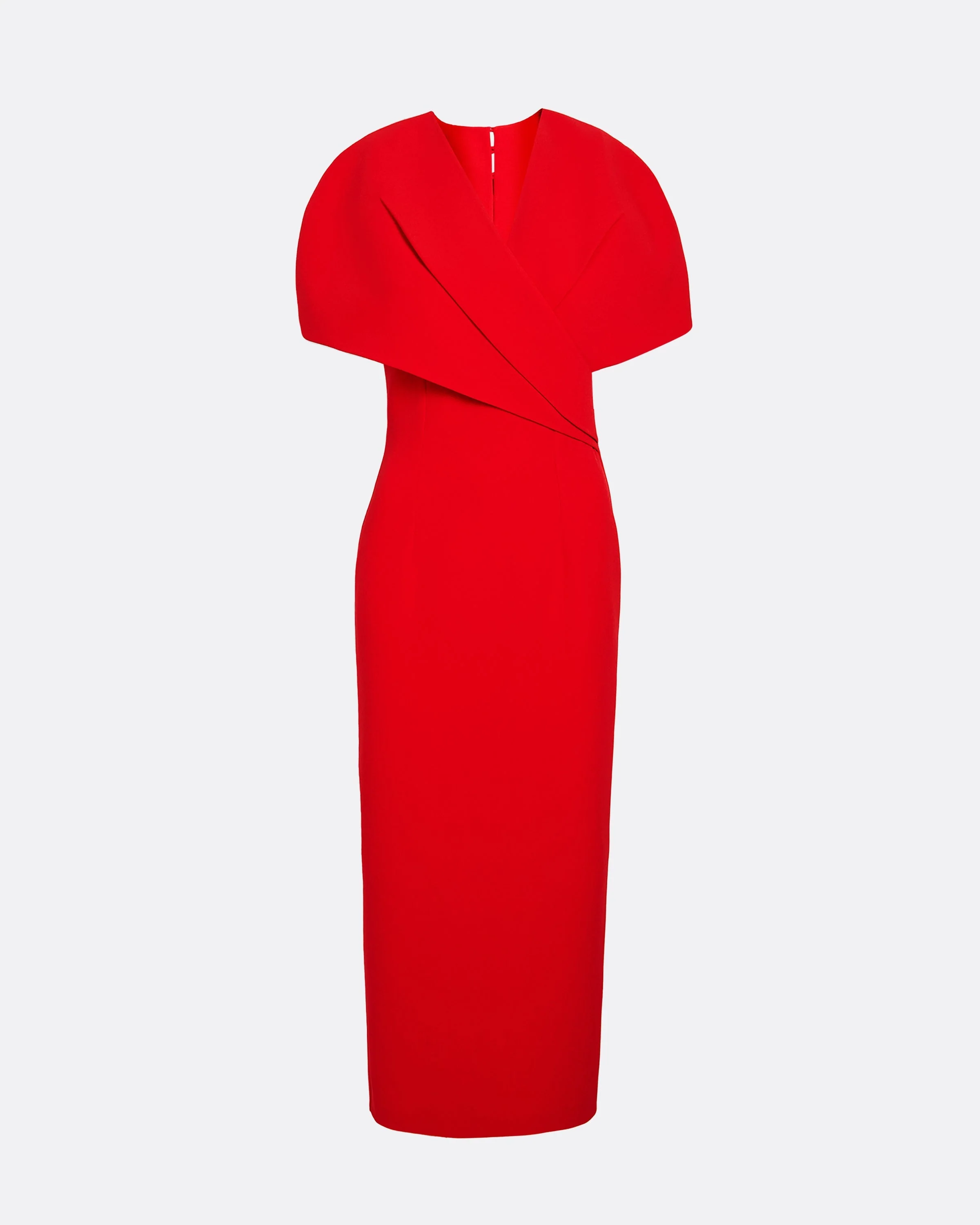 Flora Cherry Red Midi Dress - Image 5