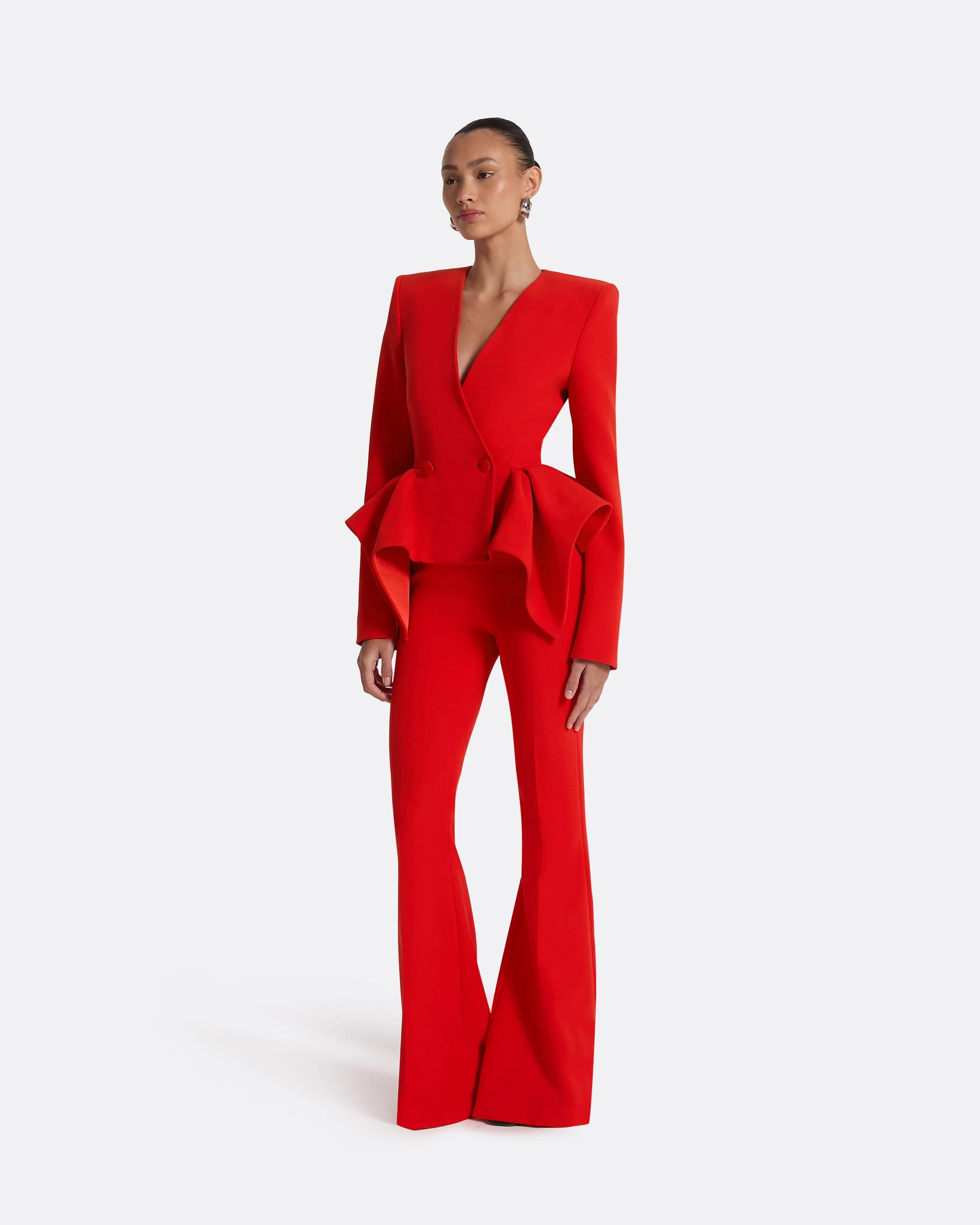 Halluana Scarlet Red Trousers - Image 3