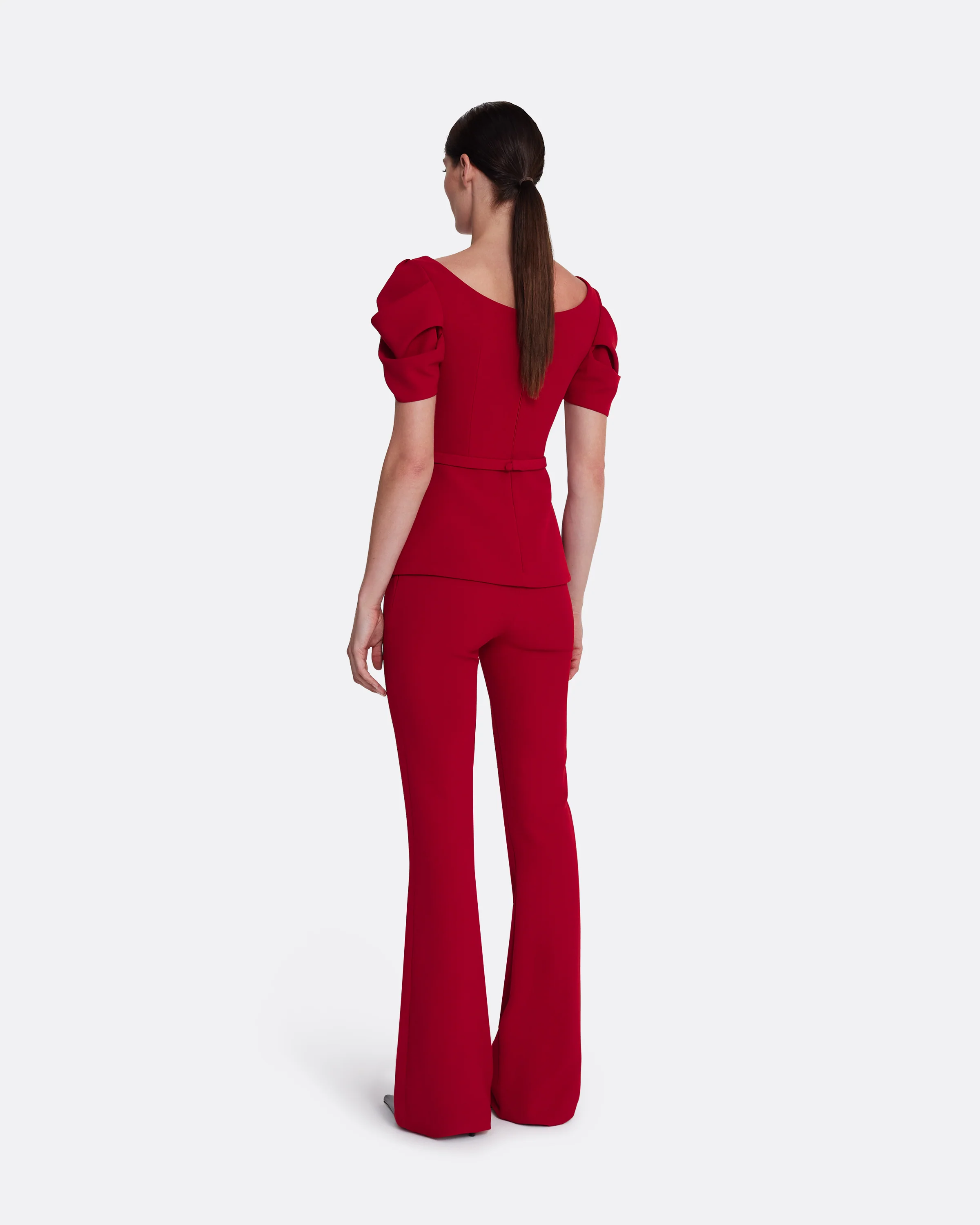 Ivana Top & Bertha Belt in Azalea Red - Image 3