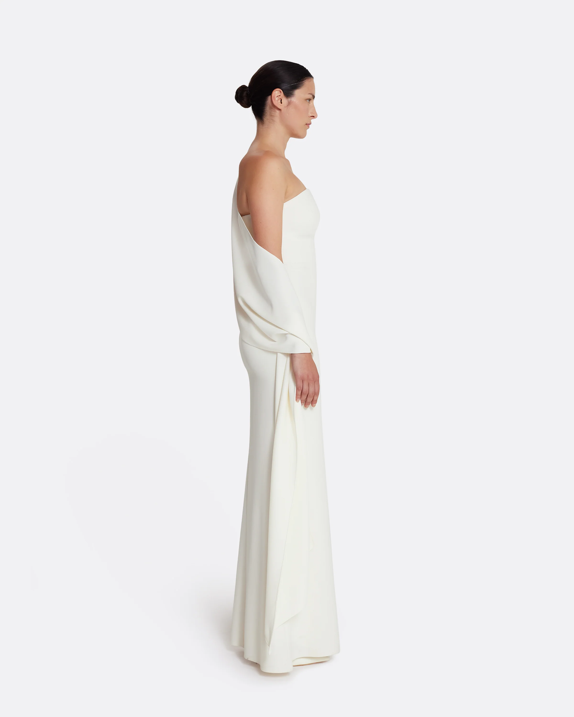 Long Shawl Scarf in Ivory - Image 4
