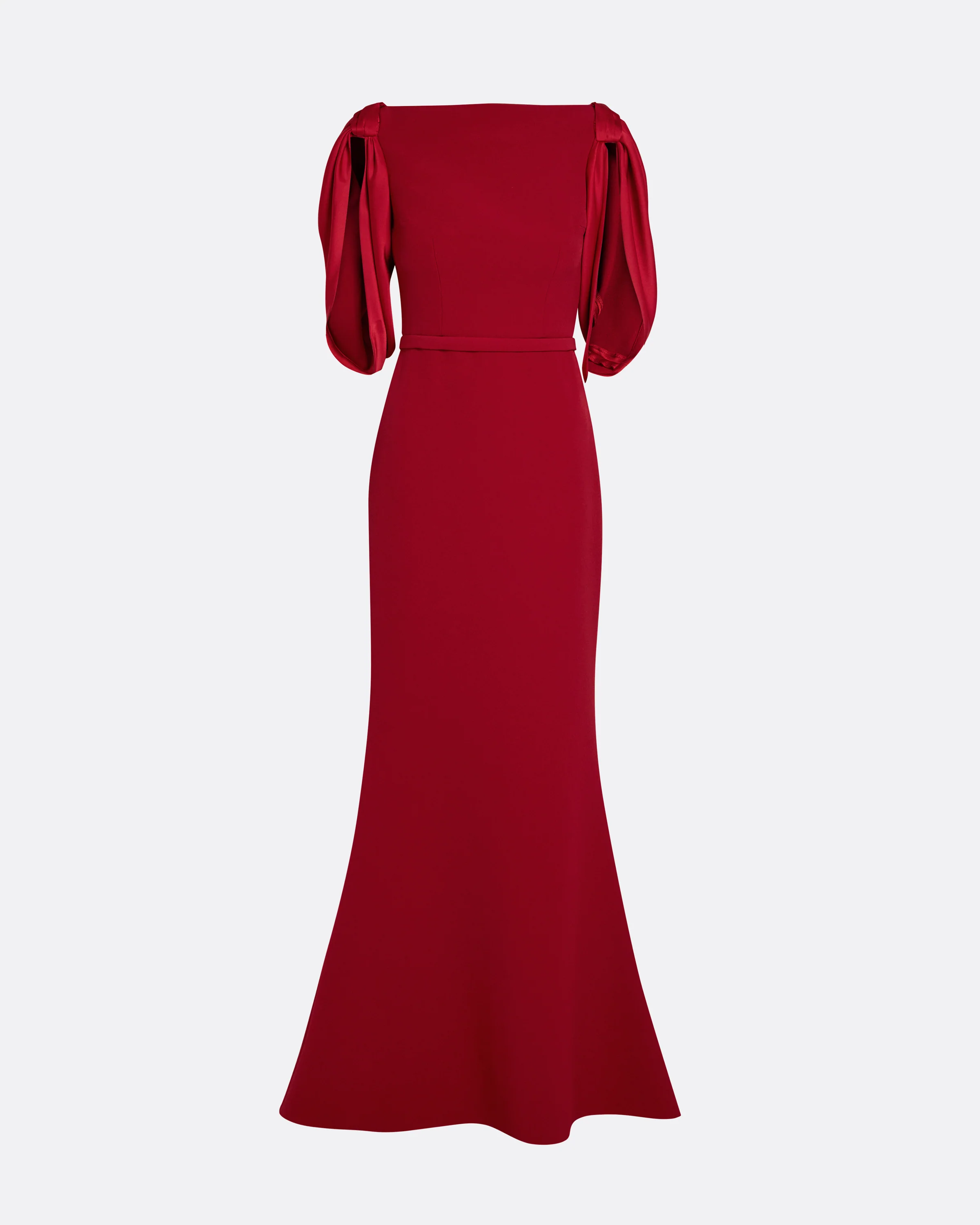 Mimi Long Dress in Cherry Red on Azalea Red - Image 5