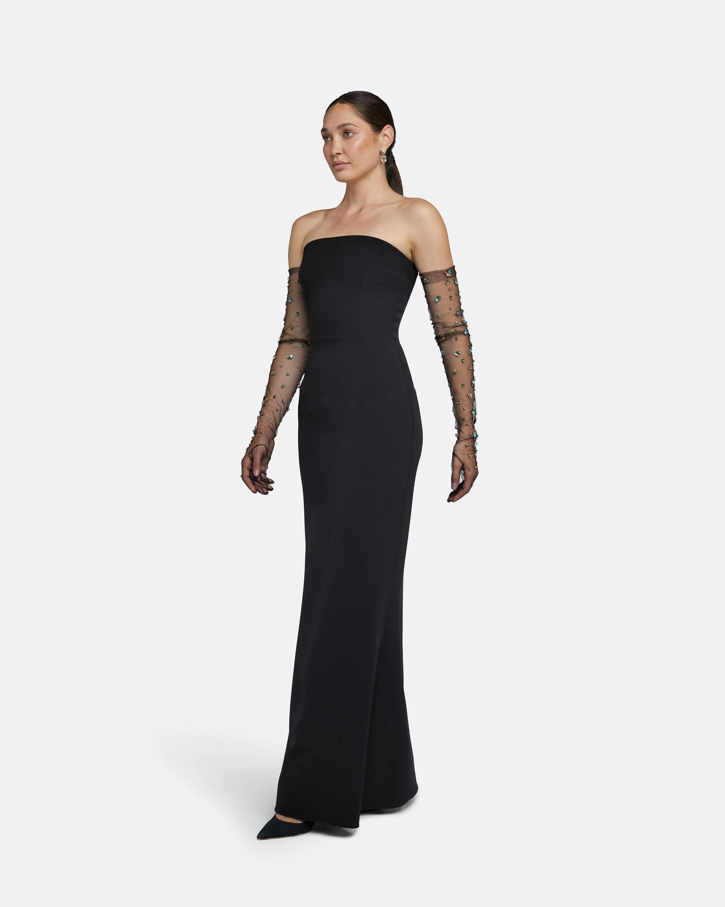 Soshin Black Long Dress - Image 4